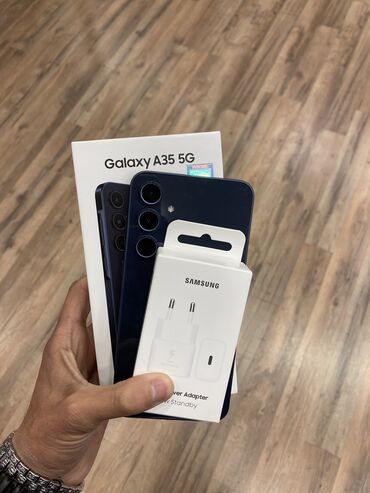 samsung p850: Samsung Galaxy A35, 128 GB, rəng - Qara, İki sim kartlı, Barmaq izi, Sensor