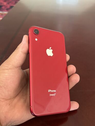 ноутбук апл: IPhone Xr, Колдонулган, 128 ГБ, Кызыл, Заряддоочу түзүлүш, 83 %