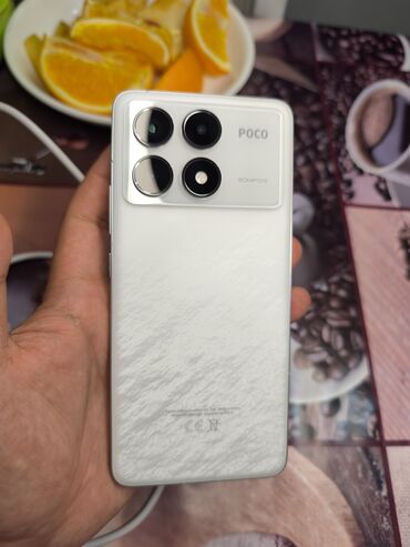 телефон 2022: Poco F6 Pro, Б/у, 256 ГБ, цвет - Белый, 1 SIM, 2 SIM, eSIM