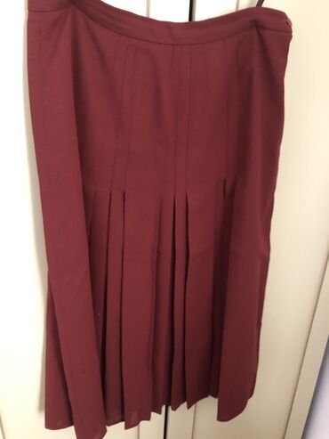 gloh suknje: XL (EU 42), Midi, color - Burgundy
