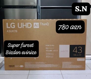 lg televizor 108 cm: Yeni Televizor LG 80" çox Pulsuz çatdırılma