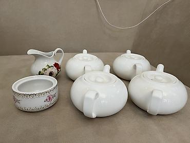 Наборы посуды: Набор столовой посуды и хрустальных салатников/розеток Фарфор: - — 8