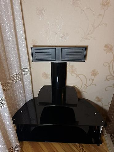 Şüşə TV stendi və divar asılqanlı dayaq sistemi - Material: qalın