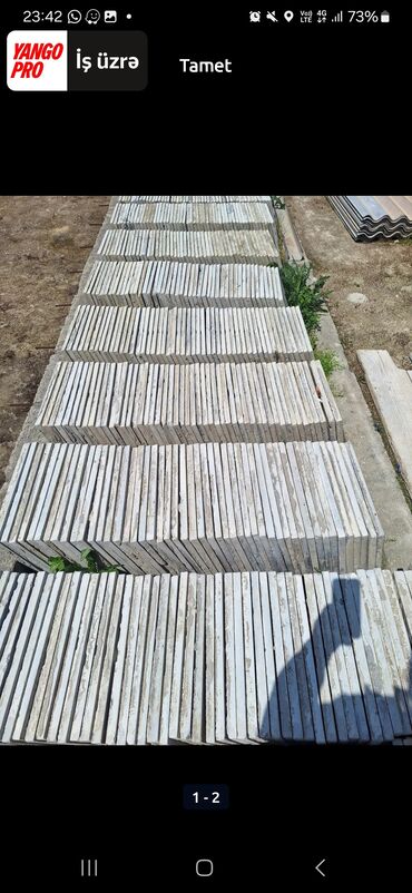 Digər bitirmə materialları: Tamet 200 eded