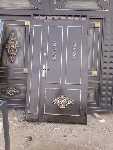 Həyət darvazaları: Dəmir Həyət darvazası, Yana açılan, Mexaniki, rəng - Mavi — 6