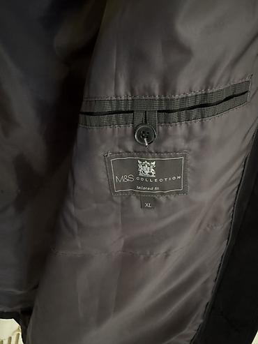 dəri plaş kişi: Plaş, Marks & Spencer, XL, rəng - Qara — 1