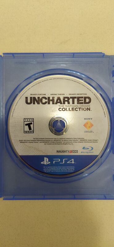 PS4 (Sony Playstation 4): Uncharted The Nathan Drake Collection diski. Disk ideal vəziyyətdədir