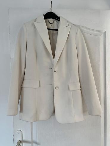 marka only: Elegantni ženski sako Koton Business - Boja: nežna krem/bela - Model — 1