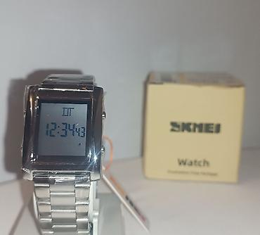 casio saat: SKMEI rəqəmsal qol saatı - Dizayn: kvadrat korpus, metal rəngli polad — 2