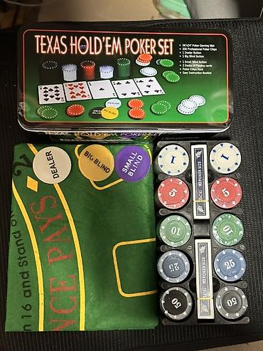 Набор для покера Texas Hold’em Poker Set в металлическом кейсе