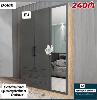 Dolablar: Yeni, Açılan, Düz dolab, Qarderob, paltar dolabı
