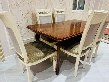 Məişət məhsulları: Masa dəsti satılır 150₼. Yaxşı vəziyyətdədir. 6 oturcağı var.Ünvan
