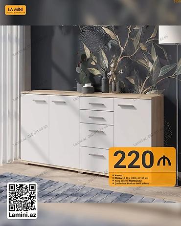 Komodlar: Komod – La Mini - Ölçülər: Dərinlik 40 sm × Hündürlük 80 sm × Uzunluq — 1