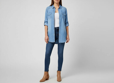 bytom biala koszula: DENIM JEANS, Сорочка жіноча, розмір M