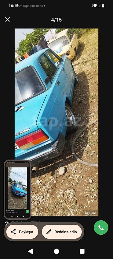 VAZ (LADA): LADA (VAZ) 2107 – 1992 il Qiymət: 3 300 AZN - Kuzov: sedan, mavi — 4