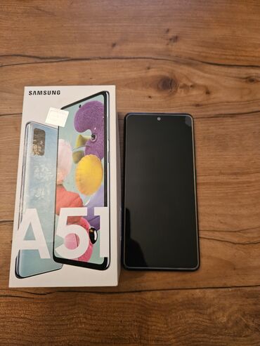 telfon a51: Samsung Galaxy A51, 128 GB, rəng - Göy, Düyməli, Sensor, Barmaq izi