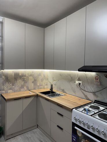 Кухонные гарнитуры: Кухонный гарнитур, Новый, цвет - Белый, ДСП, Бесплатная доставка — 10