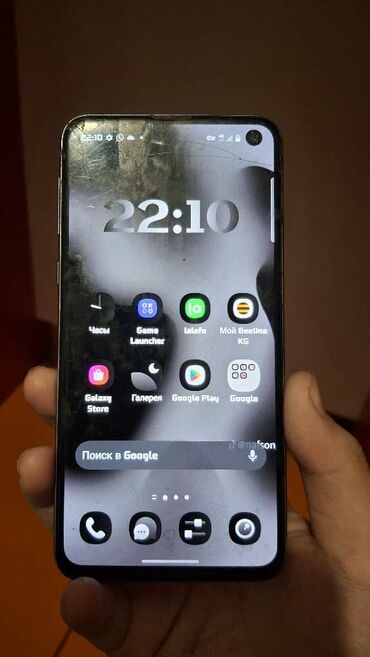 компютеры ош: Samsung Galaxy S10e, Колдонулган, 128 ГБ, түсү - Жашыл, 1 SIM, 2 SIM, eSIM