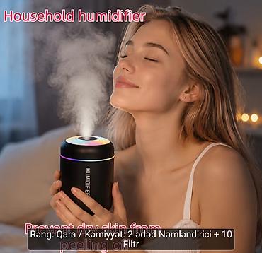 ev əşyalar: Diffuser. Su ilə işləyir. Həm otağı nəmləndirmək üçün istifədə olunur — 9