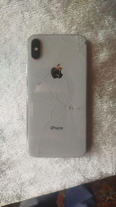 ipone 5 s: IPhone X, 64 GB, Gümüşü, Qırıq — 1