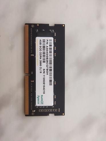 kontakt home komputer ucuz: Operativ yaddaş (RAM) Apacer, 4 GB, 2666 Mhz, DDR4, Noutbuk üçün, İşlənmiş — 1