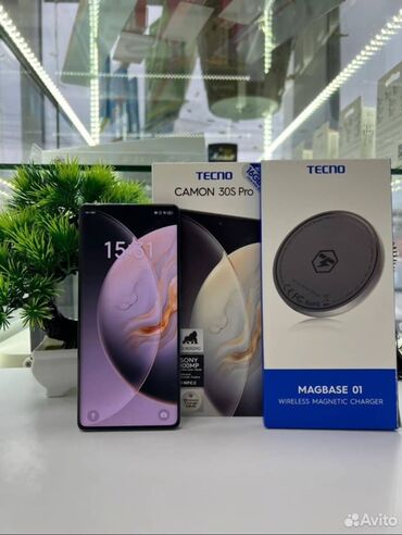 телефон купить: Tecno Camon 30S Pro, Б/у, 256 ГБ, цвет - Серый, 2 SIM