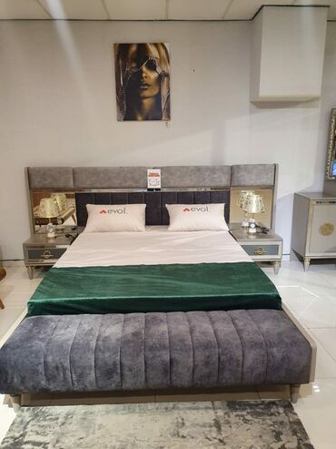 Fabrik mehsulu yataq desti Lenor✨ Carpayi: 180x122x247 Dolab