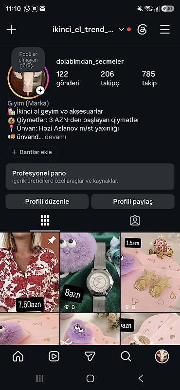 bijuteriyalar instagram: Qiymet üçün İnstagram seyfemı — 6