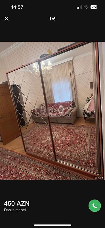 трюмо в прихожую: Dəhliz mebeli – sürgülü güzgülü şkaf komplekti - 3 bölməli, sürgülü — 4