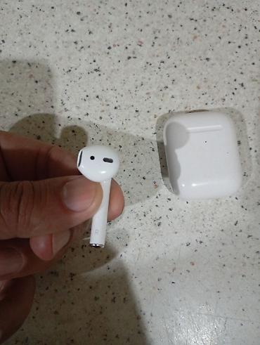 qulaqciq: İşlənmiş Simsiz (Bluetooth) Qulaqcıqlar, Apple, rəng - Ağ — 1