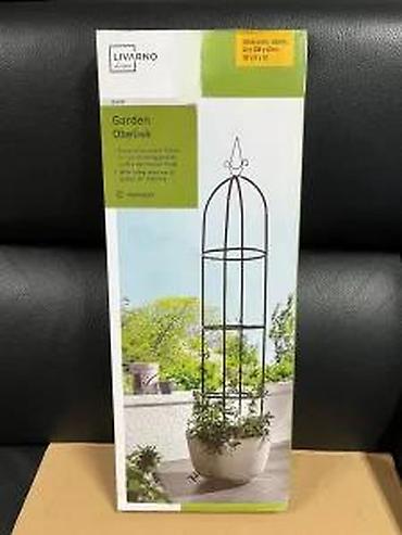 seme dipladenije: LIVARNO Home Garden Obelisk – dekorativna metalna potpora za penjačice — 9