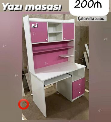 Dolablar: *Yazı masası 200Azn💥* ✔️Rəng seçimi var . Ölçü 180x120x60 *Çatdırılma