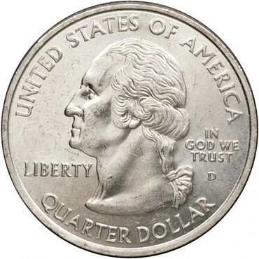 скупка коллекционных монет: Quarter dollar. Четвертак. 1/4 доллара. Юбилейный выпуск 2001 года