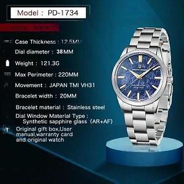Ručni satovi: PAGANI DESIGN PD-1734 sat -Blue / Plava- Grand Seiko Homage Potpuno — 11