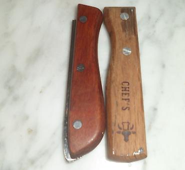 Noževi: Drvene drške za nož – zamenske skale sa metalnim linerom - Komplet — 8