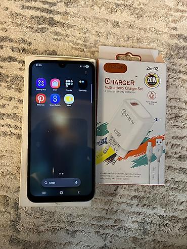 smart telefon: Samsung Galaxy A24 4G, 128 GB, rəng - Gümüşü, Sensor, Face ID — 6