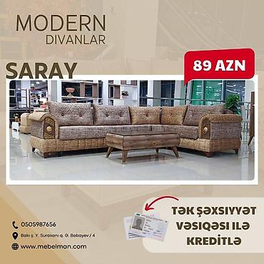 Divanlar: Künc divan, Yeni, Açılan, Bazalı, Parça, Rayonlara çatdırılma — 5