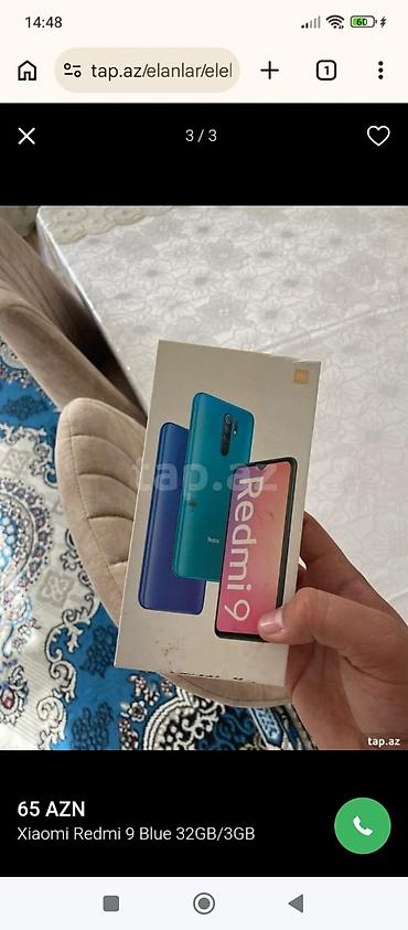 honor pad v9: Redmi 9, 32 GB, rəng - Mavi, Barmaq izi — 3