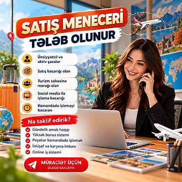 yuk ucun: Satış meneceri tələb olunur, İstənilən yaş, Təcrübəsiz, Gündəlik ödəniş — 1