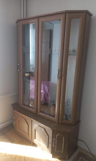 kabin kunc bolməsi: Vitrin şkaf - Material: ağac teksturalı korpus, şüşə ön və yan — 2