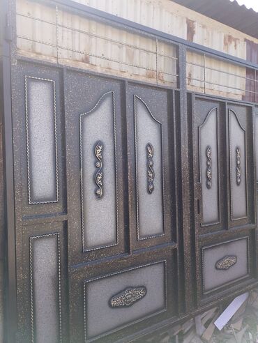 Həyət darvazaları: Dəmir Həyət darvazası, Yana açılan, Mexaniki, rəng - Mavi — 22