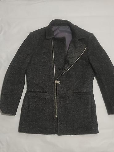 adidas japan jacket: Пальто тёмно‑серый меланж от бренда BIERAODUO - Фасон: прямое — 2
