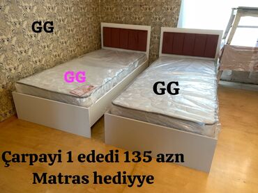 Masa və oturacaq dəstləri: Yeni, Təknəfərlik çarpayı, Bazasız, Matras ilə, Siyirməsiz