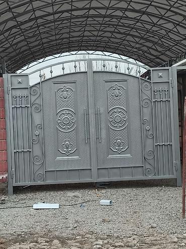Откатные ворота: Ворота Ворота Распашные, Штампованный Кыргыз оймо баардык турун — 19