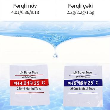 Təmizləyici vasitələr: Məhsul: pH Buffer Tozu – kalibrləmə üçün standart məhlul tozu seti — 6
