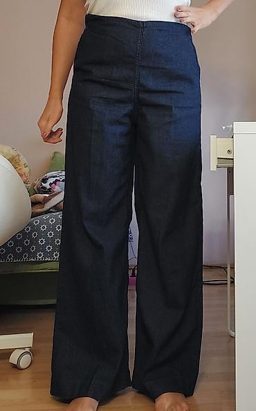 yassa jakne: MANGO ženske pantalone od tamnog denima, širokog kroja.Velicina M - — 1