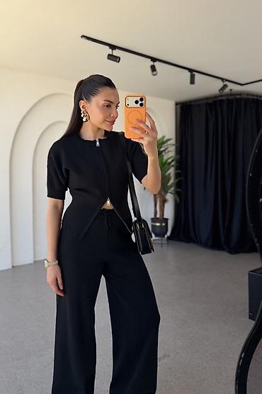 Kompleti: Kompleti 3100 dinara Vel uni Duzina 120 cm pantalone Crna braon siva — 5