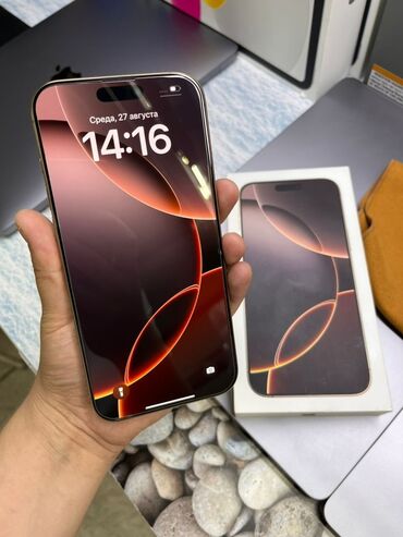 привозные айфоны это: IPhone 16 Pro Max, Колдонулган, 512 ГБ, Natural Titanium, Куту, 100 %