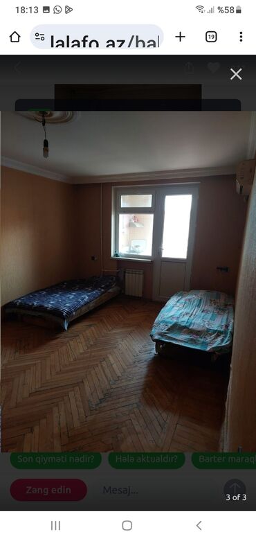 1 комнатная квартира в баку: Kirayə verilən 1 otaq – sadə və geniş planlı - Otaq: işıqlı, hündür