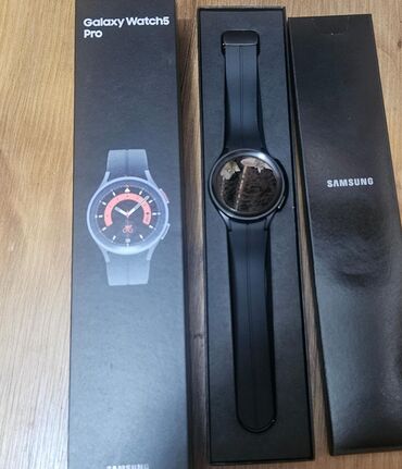 samsung watch 5 qiymeti: Yeni, Smart saat, Samsung, Sim kart, rəng - Qara